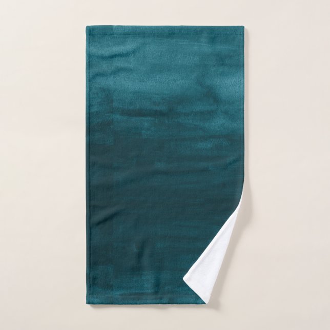 PixDezines Vert Turquoise foncé Aquarelle (Serviette à main)