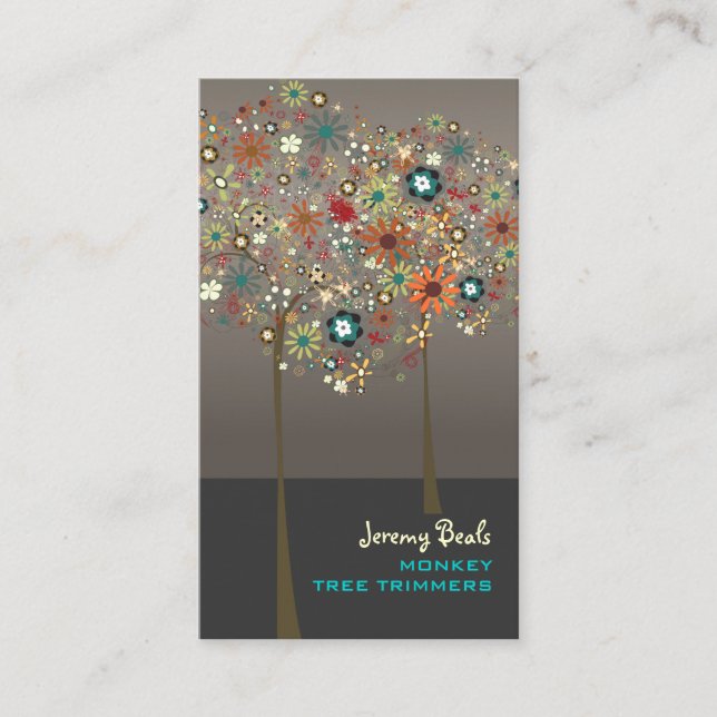 PixDezines Vintage Autumn Blooms/DIY colour!! Business Card (Front)