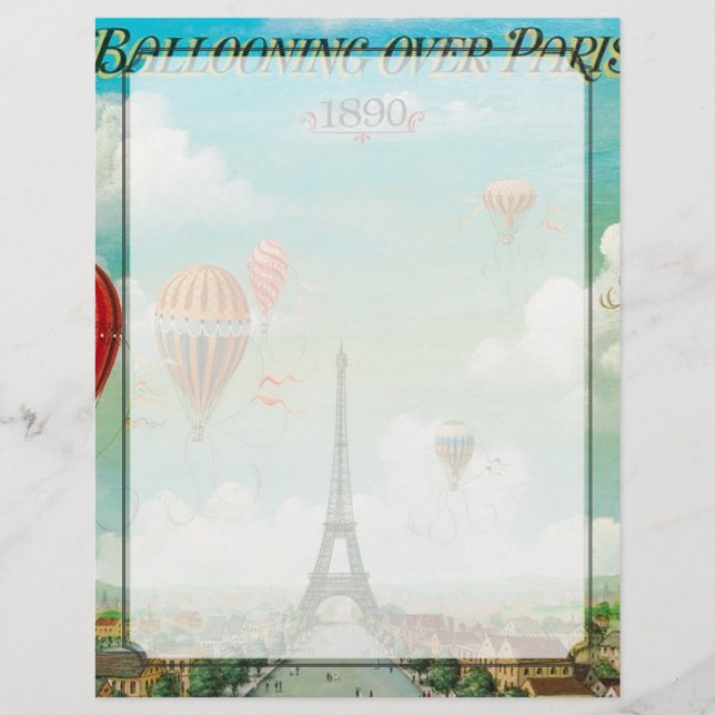 PixDezines vintage balloons/eiffel/paris (Front)