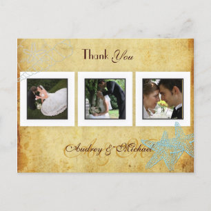 PixDezines vintage, beach wedding photos Postcard