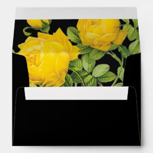 PixDezines Vintage Botanical Yellow Roses Envelopes