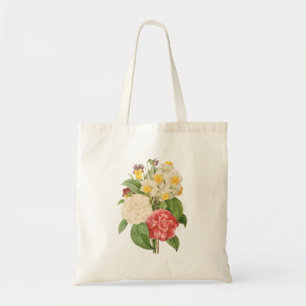 PixDezines Vintage Camelia/Daffodils/Redoute Tote Bag