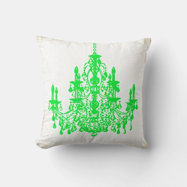 PixDezines vintage chandeliers/DIY background Throw Pillow (Front)