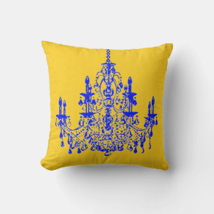 PixDezines vintage chandeliers/DIY background Throw Pillow