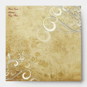 PixDezines vintage cream swirls Envelopes