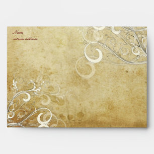 PixDezines VINTAGE CREAM SWIRLS/FAUX PARCHMENT Envelope