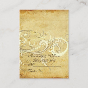 PixDezines vintage cream swirls place cards