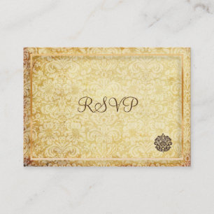 PixDezines Vintage Fidora Damask, Chubby Bizcards Enclosure Card