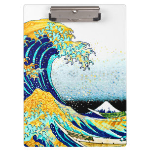 PixDezines Vintage, Great Wave, Hokusai 葛飾北斎の神奈川沖浪 Clipboard