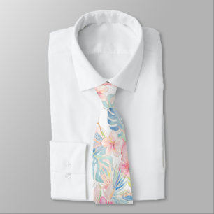 PixDezines Vintage H2 Hawaii Floral Foliage Tie