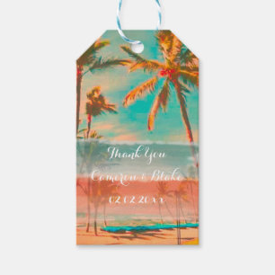 PixDezines vintage hawaii/beach Gift Tags