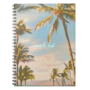 PixDezines vintage hawaiian beach Notebook