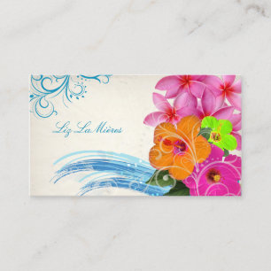 PixDezines vintage hula waves Business Card