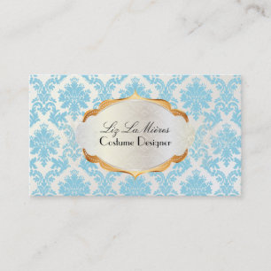 PixDezines vintage la paloma damask Business Card