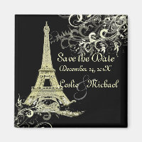PixDezines Vintage La Tour Eiffel, Save the Date