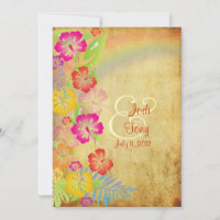PixDezines vintage/Leis/Luau/hibiscus+rainbow