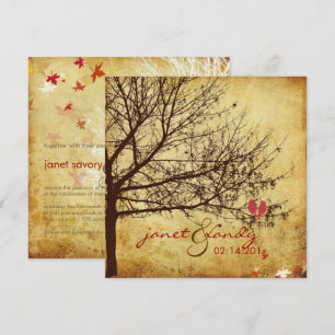 PixDezines VINTAGE LOVE BIRDS/FALL INVITATIONS