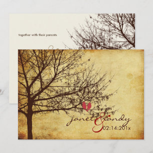 PixDezines VINTAGE LOVE BIRDS Invitation