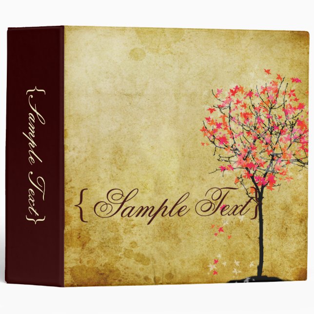 PixDezines Vintage Maple Tree Binder (Front/Spine)
