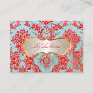 PixDezines vintage natasha damask Business Card