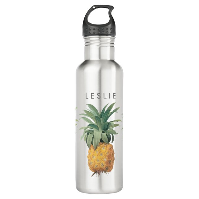 PixDezines vintage pineapples illustration 710 Ml Water Bottle (Front)