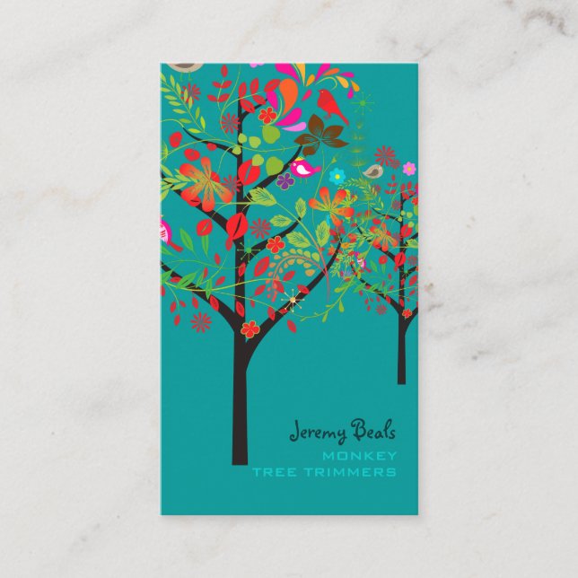 PixDezines VINTAGE RETRO TREE TRIMMER ♥♥♥/DIY Business Card (Front)
