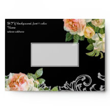 PixDezines vintage roses and rococo envelopes
