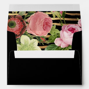 PixDezines Vintage Roses/DIY colour-adj. stripes Envelope