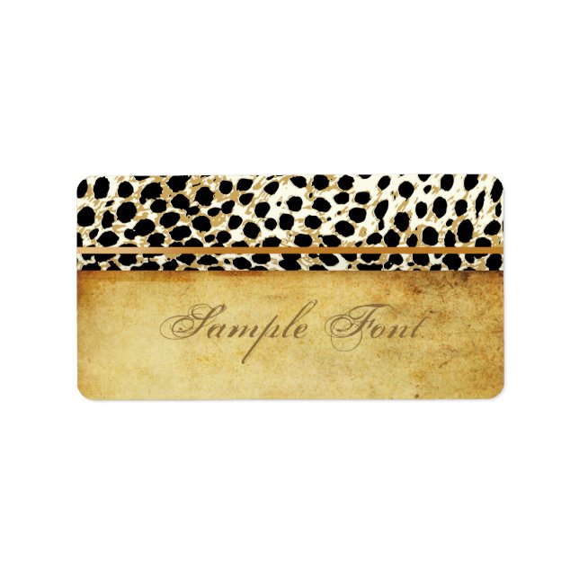 PixDezines vintage safari/cheetah Label (Front)