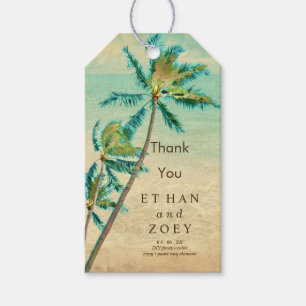 PixDezines Vintage Swaying Palm Trees/Hawaii Gift Tags
