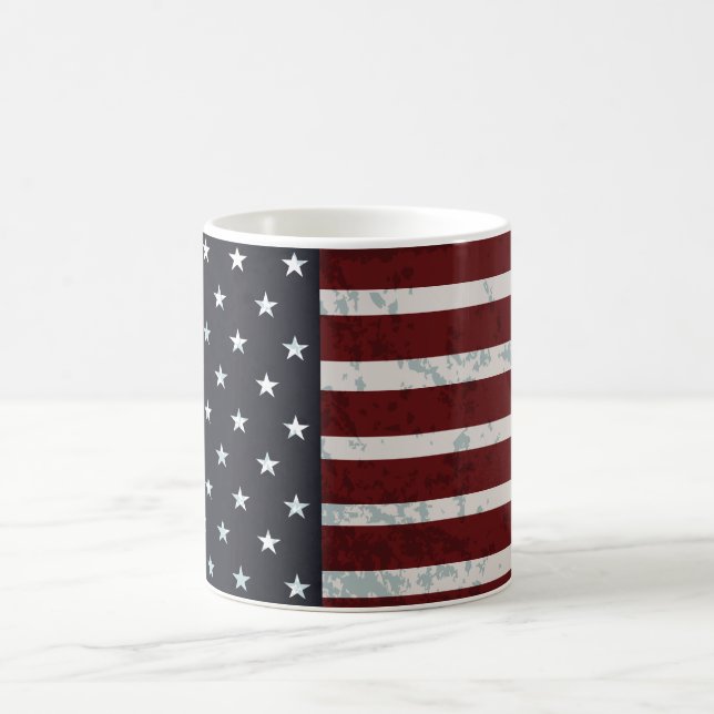 PixDezines Vintage U.S. Flag Coffee Mug (Center)