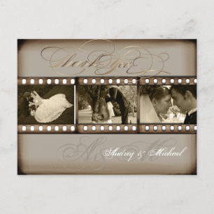 PixDezines Vintage Wedding Photos Thank you Postcard