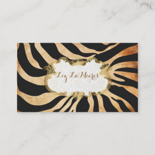 PixDezines vintage zebra/faux parchment Business Card