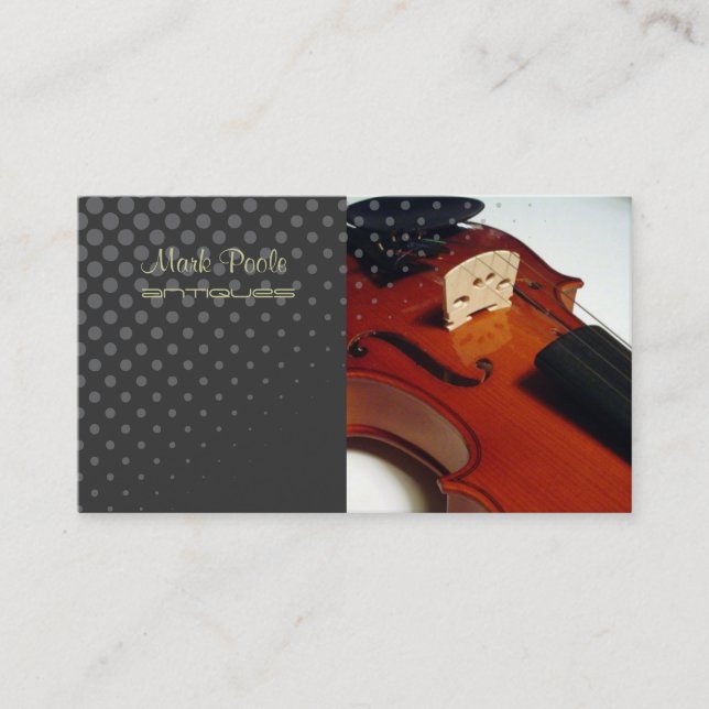 PixDezines violin/diy colour Business Card (Front)