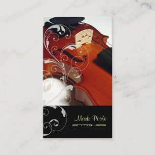 PixDezines Violon+tourbillonne cartes de visite