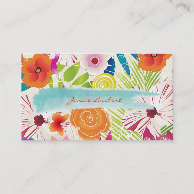 PixDezines wailea/diy background Business Card (Front)