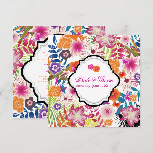 PixDezines wailea/diy background Invitation (Front/Back)