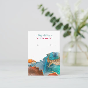 PixDezines Watercolor Abstract Galaxy Earrings  Business Card