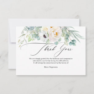 PixDezines Watercolor Anemone Peonies Bereavement  Invitation