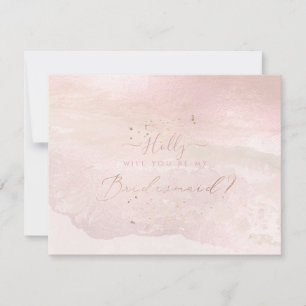 PixDezines Watercolor Blush Coastal Bridesmaid Invitation