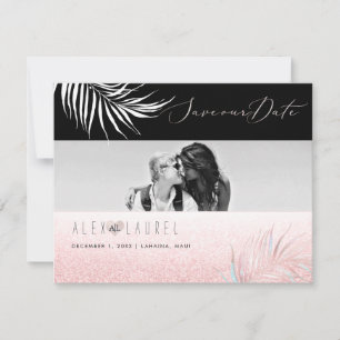 PixDezines Watercolor Blush Palm, Save the Date