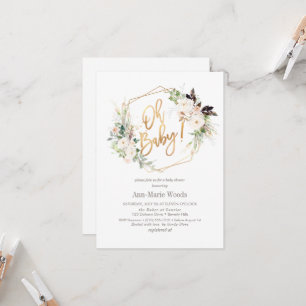 PixDezines Watercolor Blush Roses Baby Shower Invitation
