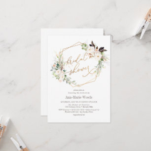 PixDezines Watercolor Blush Roses Bridal Shower In Invitation