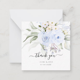 PixDezines Watercolor Dusty Blue Roses Card