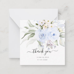 PixDezines Watercolor Dusty Blue Roses Card