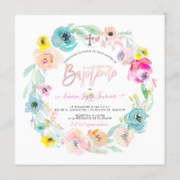 PixDezines Watercolor Flowers, le Jardin Baptême