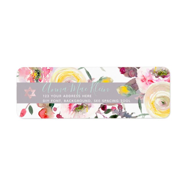 PixDezines Watercolor Flowers, Pale Pastel Roses (Front)