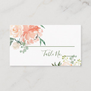 PixDezines Watercolor Flowers Place Cards