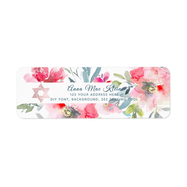 PixDezines Watercolor Flowers, Red Ombre Roses (Front)