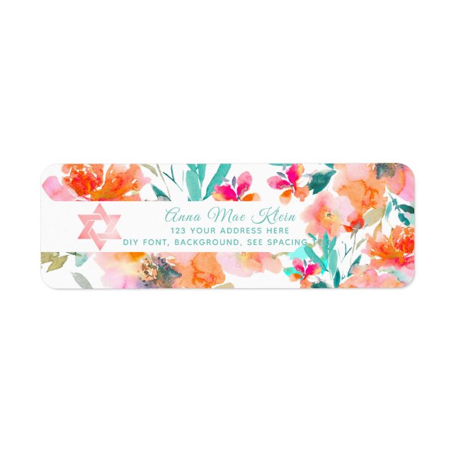 PixDezines Watercolor Flowers, Tangerine Ora Roses (Front)